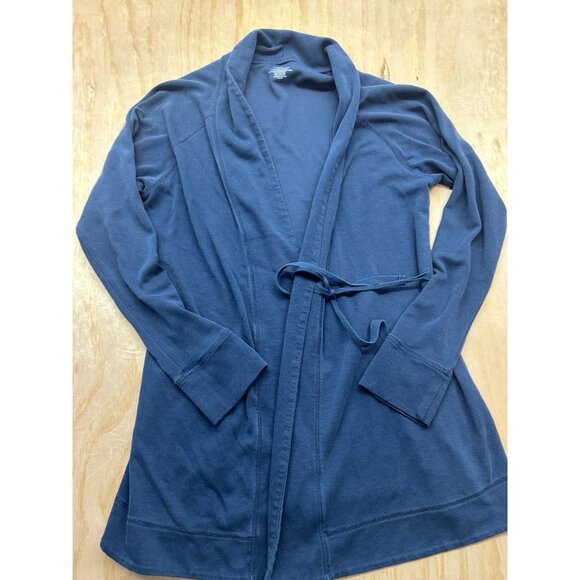 Patagonia Other - Patagonia Women’s Large Blue Organic Cotton Wrap Robe Jacket Tencel Long Sleeve
